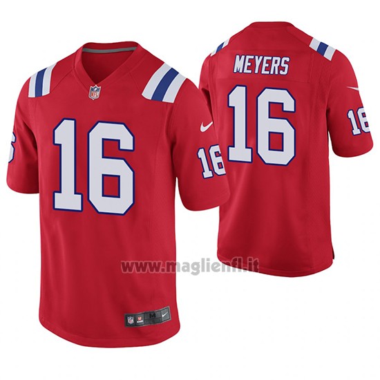Maglia NFL Game New England Patriots Jakobi Meyers Rosso